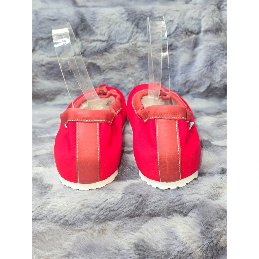 NWB Birkenstock Ponca Red Ballet Flats Slip On Shoes Women Size 38 US 7 Narrow - Picture 3 of 7